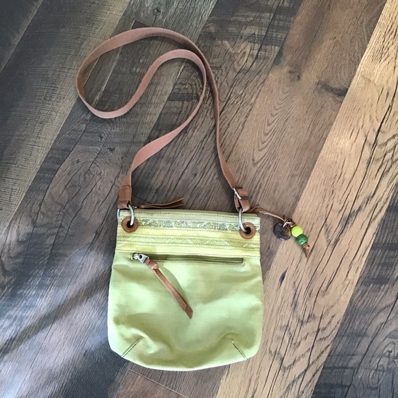 Fossil Key-Per Coated Canvas Green Crossbody Bag - Picture 4 of 6